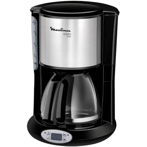 Cafetière Électrique Programmable De 0,6l Pour 6 Tasses Avec Écran Lcd 1000w Gris Noir