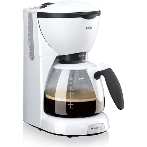 Cafetière Électrique De 1,2l Pour 10 Tasses 1100w Acier Blanc
