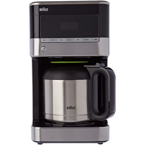 Cafetière Électrique Programmable Pour 10 Tasses 1000w Inox / Noir