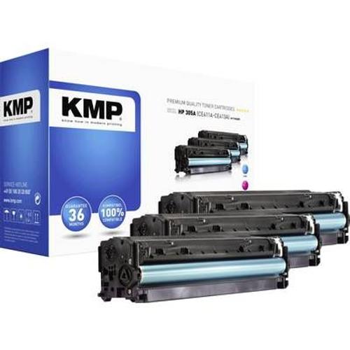KMP Pack de toners remplace HP 305A, CE411A, CE412A, CE413A compatible c