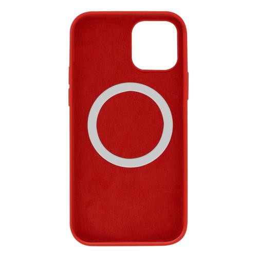 Coque Apple Iphone 12 / 12 Pro Magsafe Silicone Semi-Rigide Anti-Traces - Rouge