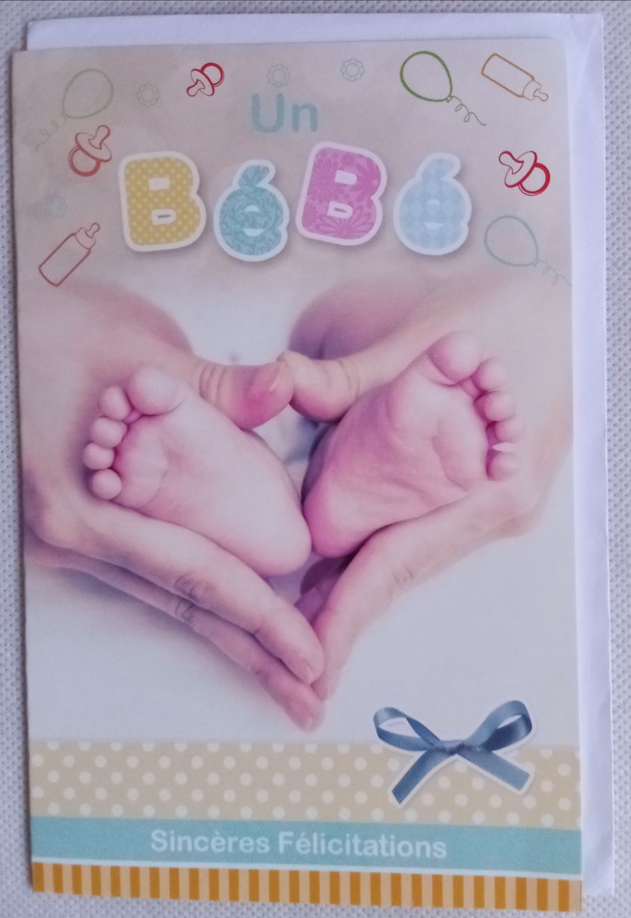 Carte De Voeux Naissance Un Bebe Sinceres Felicitations 17 X 11 Cm Carte Double Sans Message Enveloppe Knockaert Rakuten