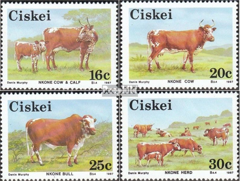 Ciskei 115-118 Neuf 1987 Nkone-Elevage De Bovins