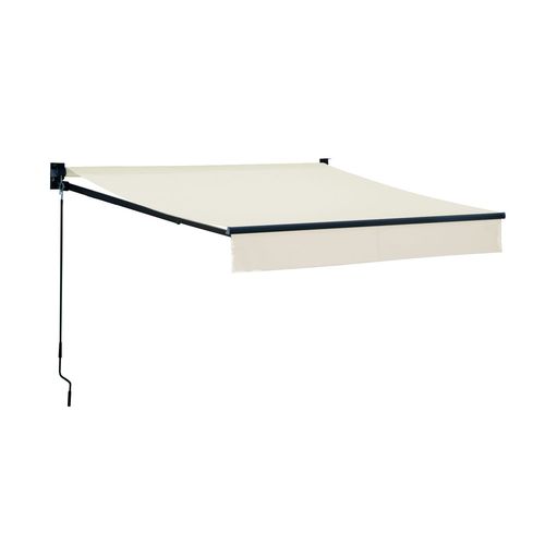 Store Banne Saule 2,5 × 2m - Toile Beige Et Structure Grise