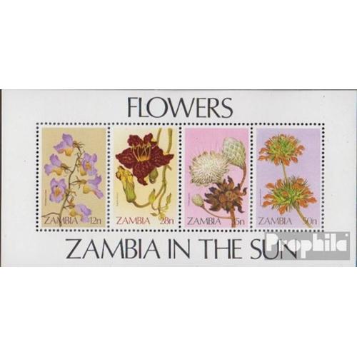 Sambia Bloc 12 (Complète.Edition.) Neuf Avec Gomme Originale 1983 Fleurs