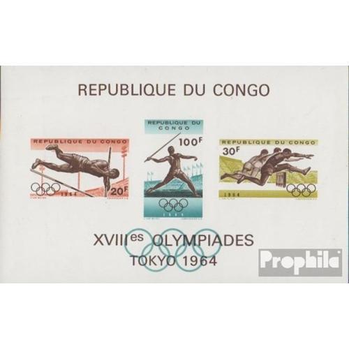 Congo (Kinshasa) Bloc 5 (Complète.Edition.) Neuf Avec Gomme Originale 1964 Jeux Olympiques Été