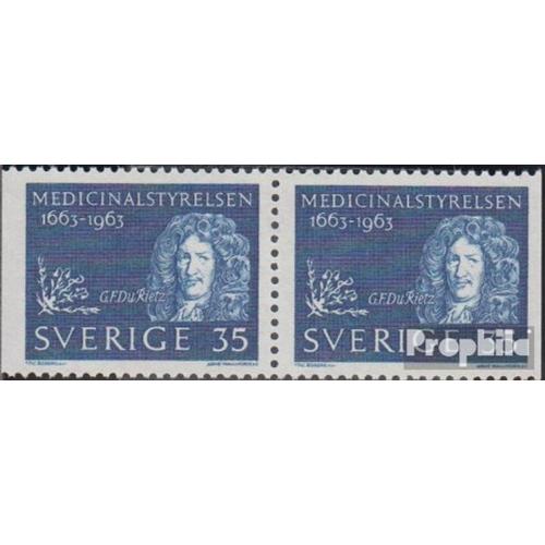 Suède 509dl/Dr Horizontale Couple Neuf Avec Gomme Originale 1963 Riche De Santé