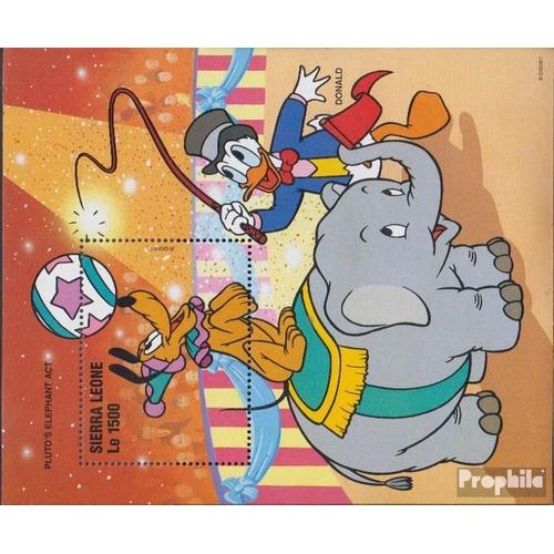 Sierra Leone Sierra-Léonais Bloc 288 (Complète Edition) Neuf Avec Gomme Originale 1996 Walt-Disney-Personnages Dans Circus