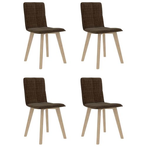 Chaises De Salle À Manger 4 Pcs Taupe Tissu