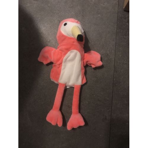 Peluche Doudou Marionnette Oiseau Perroquet Rose Maisons Du Monde
