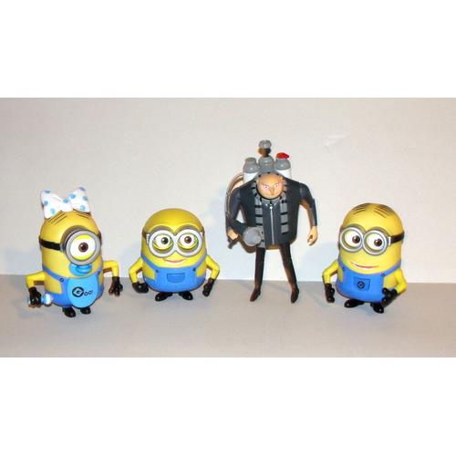 Figurine Moi Moche Et Mechant Lot Les Minions Et Gru Armé Jouets Articulés Thinkway Toys Movie Animation