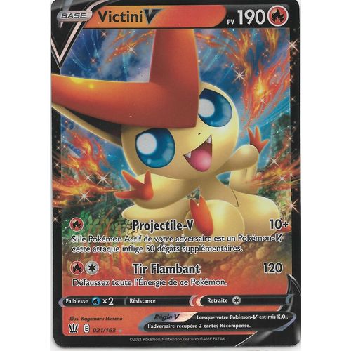 Victini V - Vf - 021/163 - Full Art Holo - Styles De Combat