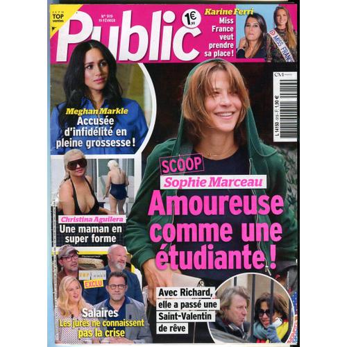 Public - N°919 : Sophie Marceau - Amoureuse Comme Une Etudiante !