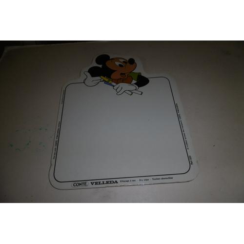 Ardoise Velleda Conté Carton Blanc Walt Disney "Mickey " 23x30cm Ref;323