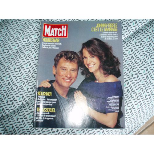 Johnny Hallyday Paris Match N° 2014 Du 1er Janvier 1988.