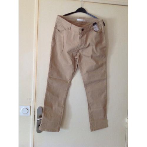 Jean Beige Neuf In Extenso Coupe Droite T 42