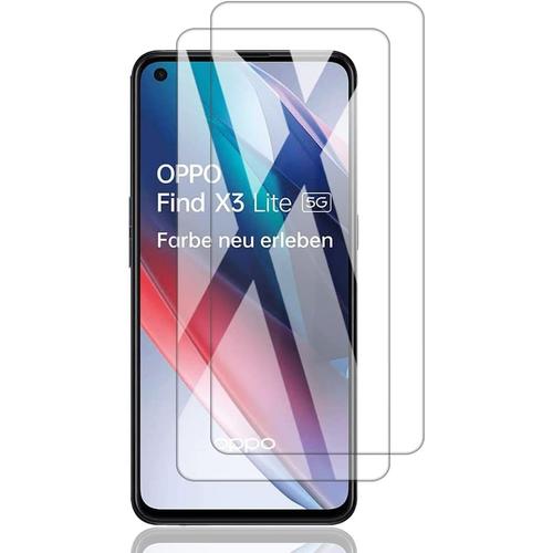 Verres Trempe X2 Pour Oppo Find X3 Lite Little Boutik? Couleur :