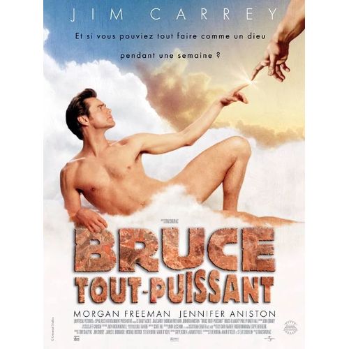 Bruce Tout-Puissant (Bruce Almighty) - Véritable Affiche De Cinéma Pliée - Format 120x160 Cm - De Tom Shadyac Avec Jim Carrey, Jennifer Aniston, Morgan Freeman, Philip Baker Hall, Steve Carell - 2003