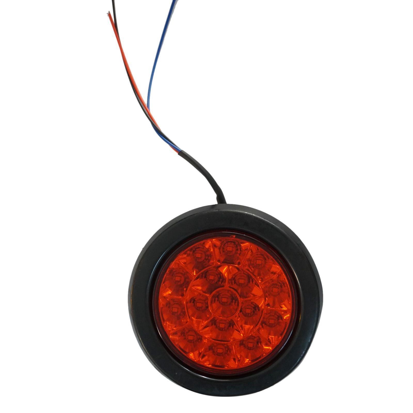 2 Pices 12v-24v 16led Voiture Rond Rouge Feux Arrire Antib... - 10