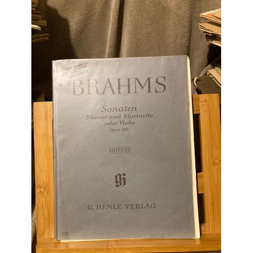 Brahms Sonate Clarinette / Alto Et Piano Opus 120 Partition Éd. Henle Urtext 274