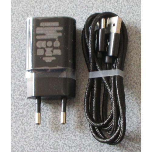 Kit De Charge Pour Tablette Asus Zenpad 10 - Techexpert - Noir - Adaptateur Avec Port Usb + Câble