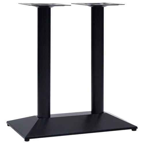 Vidaxl Pied De Table De Bistro Noir 70x40x72 Cm Fonte