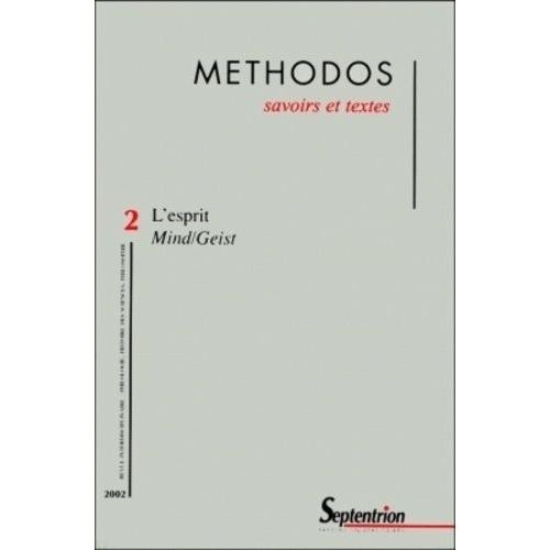 Methodos N° 2 / 2002 : L'esprit Mind/Geist