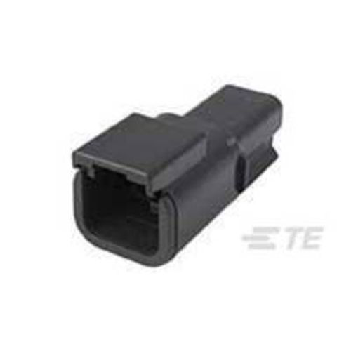 Boîtier pour contacts mâles série DTMH TE Connectivity DTMH04-2PB mâle, droit Nbr total de pôles 2 1 pc(s)