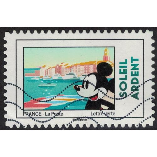 France 2018 Oblitéré Used Mickey Et La France Soleil Ardent Y&t 1592