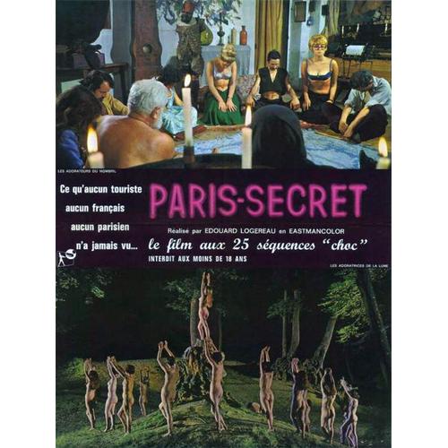 Paris Secret - Veritable Affiche De Cinéma Pliée - Format 60x80 Cm - De Édouard Logereau Avec Romain Bouteille, Henri Garcin - Documentaire - 1965