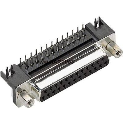 SUB-D mâle 37 pôles Harting 09 68 463 5812 90 ° à souder 1 pc(s)