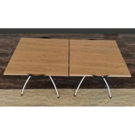 Costway Lot De 2 Tables Pliantes De Jardin, Cadre En Aluminium, Table De Camping Extensible, Sac De Transport, Pique-Nique Pêche Bbq