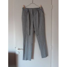 Pantalon Tailleur Gris Femme 38