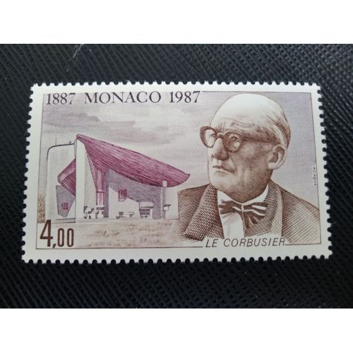 Timbre Monaco Y T 1606 Centenaire De La Naissance De Le Corbusier 1987 ( 090608 )
