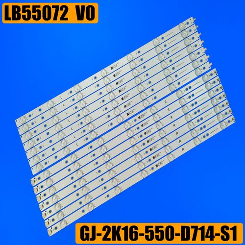 Bande de rétroéclairage LED judiciaire ips 55 ""TV 55PUS6432 55PFF5701/LBT3 72 55PUS6501/12 TPTcape U2 EQLSH A.G GJ-2K16-550-D714-V4-L TPTcape J1 ""Nipseyteko®""