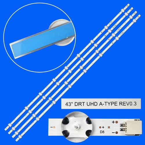 Bande de rétroéclairage LED pour 43PUS6031 VES430QNDL-2D-U11 D43U600SafeCW 43F501HK6000 43LV3A63DB TV LUX0143004 43 ""DRT UHD A-TYPE REV0.3 ""Nipseyteko®""