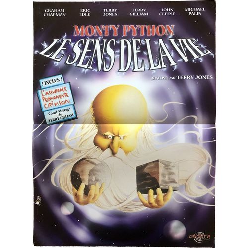 Affiche Originale De Cinéma - Le Sens De La Vie - 40x54 Cm Petit Format - Pliée - Poster Officiel Du Film De Terry Jones, Terry Gilliam, John Cleese, Monty Python - Année 1983 - Uniqposters