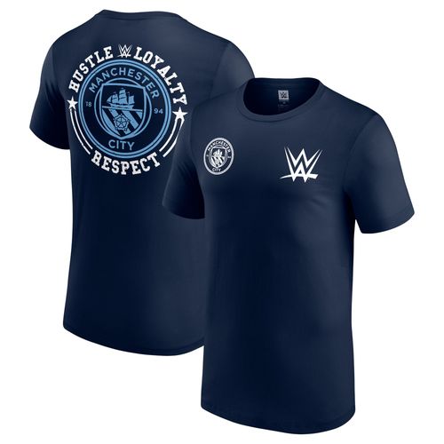 T-Shirt Wwe X Manchester City John Cena Hustle Loyatly Respect - Marine - Homme