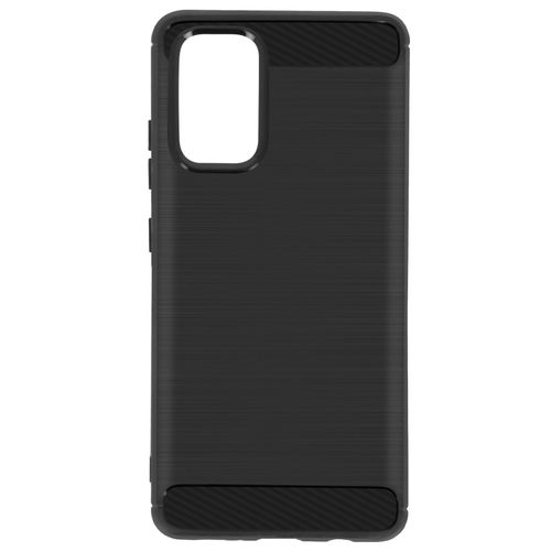 Coque Samsung Galaxy A32 Silicone Effet Alu Brossé Finition Carbone Akashi Noir