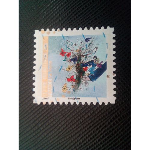 Timbre France Yt A372 Fleurs, Oiseaux Stylisés Et Masque 2009 ( 0030405 )