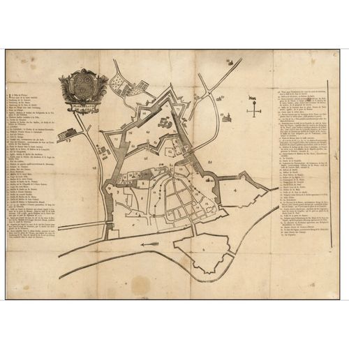 Affiche Carte Plan Chalons Sur Saone