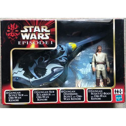 Figurine Gungan Sub Eclaireur Avec Obi-Wan Kenobi, Star Wars, La Guerre Des Etoiles, Lucas Film
