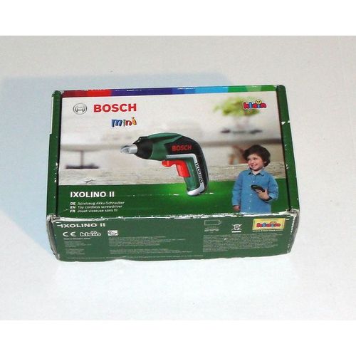 Klein Jouet Enfant Mini Visseuse Bosch Ixolino 2 Jeu D'imitation Sans Fil A Piles
