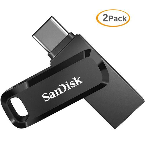 2pcs SanDisk Ultra 64 Go Clé USB à double connectique pour les appareils USB Type-C