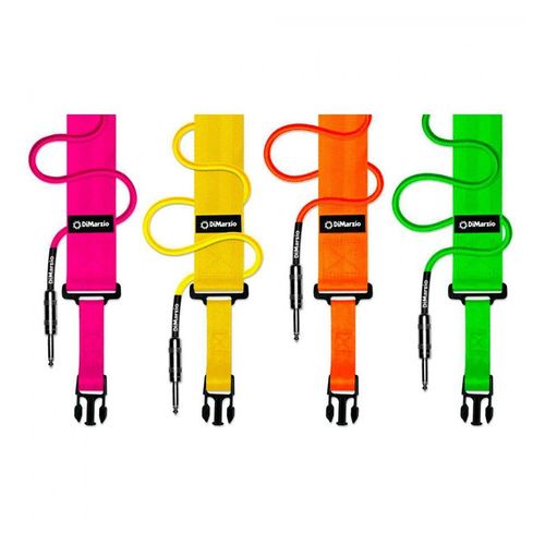 Dimarzio Dd2200pk Nylon Cliplock - Roses Neon - Sangle Guitare