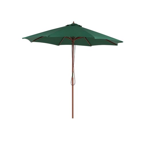 Grand Parasol Pour Terrasse Ou Jardin Avec Toile En Tissu Vert