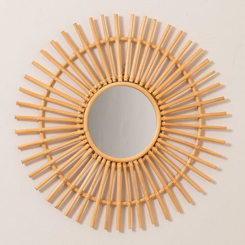 Miroir rond en rotin (Ø60 cm) Beku Marron Naturel Marron Naturel