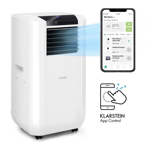 Klarstein Max Breeze Smart 15k Climatiseur Mobile Connecté 15000 Btu (4,4 Kw) - 500 M³/H - 3 Vitesses - 62db - Classe A - Contrôle Par App. - Blanc