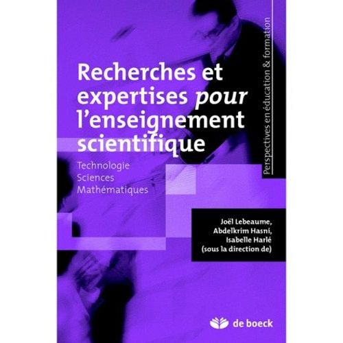 Recherches Et Expertises Pour L'enseignement Scientifique