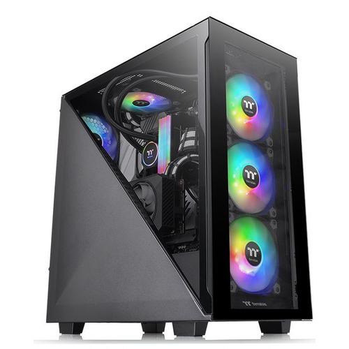 Thermaltake Divider 300 TG ARGB - Mid tower - ATX - pas d'alimentation (PS/2) - noir - USB/Audio